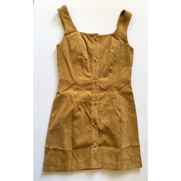 A-Line Corduroy Button Front Dress - Picture 5 of 6
